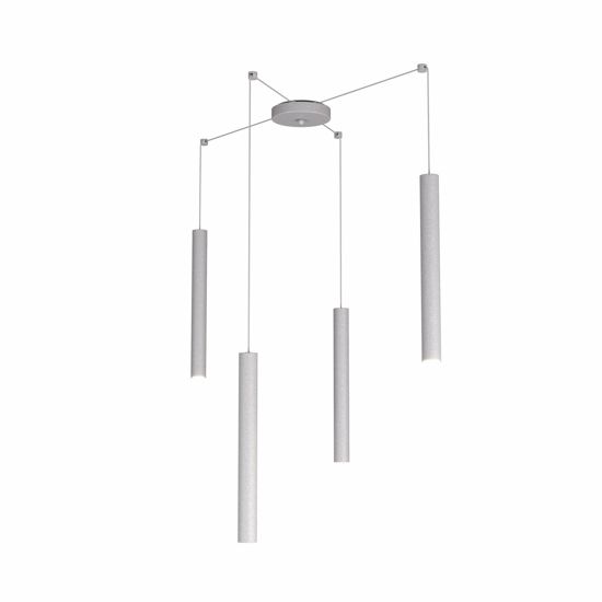 Lampadario a sospensione toplight cilindri grigio con decentramento