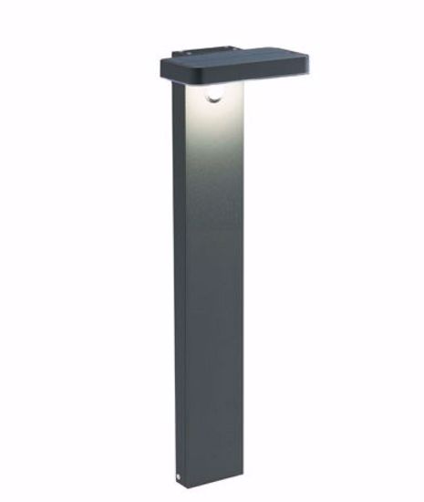 Lampione solare grigio da giardino led 4000k design moderno