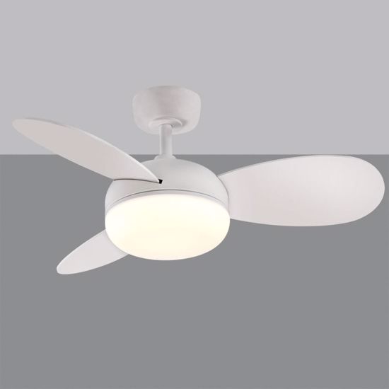 Ventilatore a pale bicolore reversibili con luce da soffitto moderno silenzioso