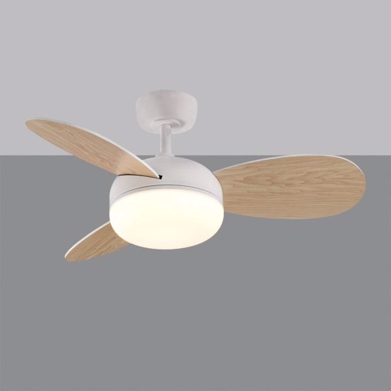 Ventilatore a pale bicolore reversibili con luce da soffitto moderno silenzioso