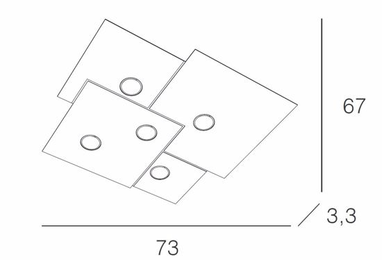 Plafoniera moderna led per soggiorno squadrata sabbia toplight plate