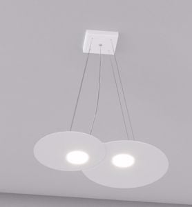 Lampadario per cucina moderna bianco 2 luci toplight cloud
