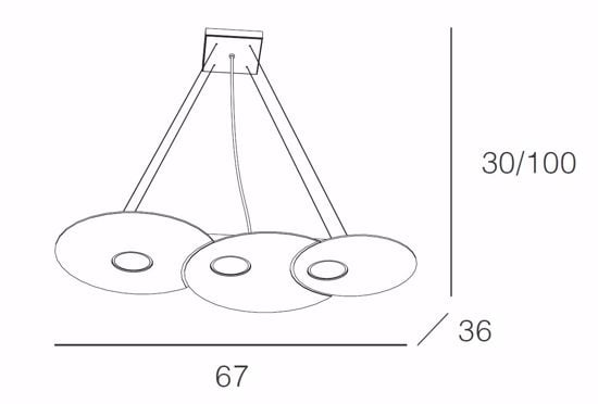 Lampadari cucina toplight cloud grigio 3 led intercambiabili design