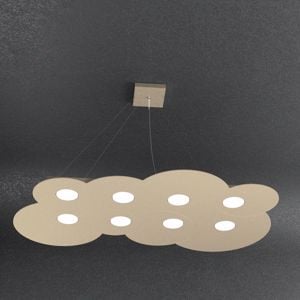 Lampadario moderno per soggiorno colore sabbia cloud top light