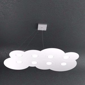 Lampadario moderno per soggiorno design bianco cloud toplight