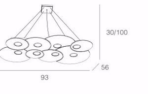 Lampadario moderno per soggiorno design bianco cloud toplight
