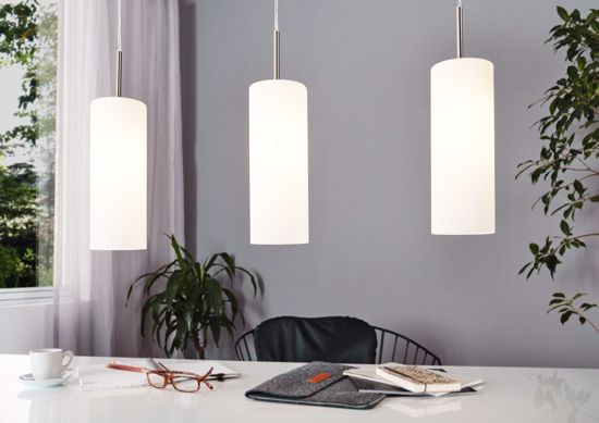 Lampadario a sospensione per cucina moderna cilindri