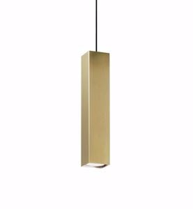 Sky sp1 lampada sospensione quadrata oro ottone ideal lux