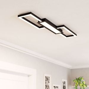 Plafoniera  nera led 37w dimmerabile 3000k a 6500k