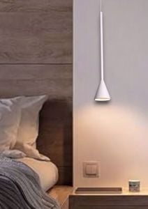 Lampada pendente bianco led dimmerabile per comodini