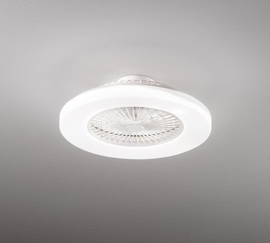 Plafoniera con ventilatore led 40w perenz dimmerabile bianco con telecomando