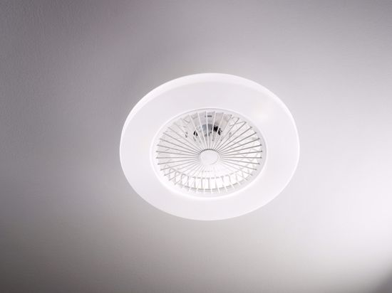 Plafoniera con ventilatore led 40w perenz dimmerabile bianco con telecomando