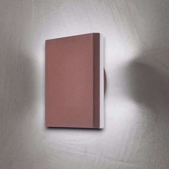 Applique per esterno marrone corten 9,5w 3000k moderna