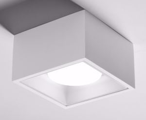 Plafoniera nasso quadrata moderna di gesso bianco interno alluminio