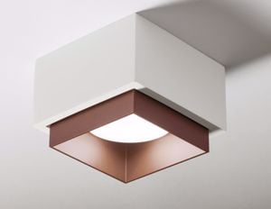 Syme sforzin lampada da soffitto quadrata di gesso rame moderna