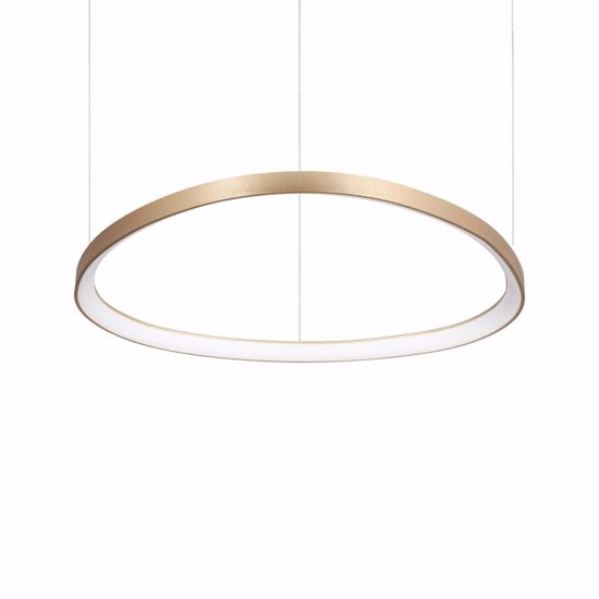 Lampadario moderno gemini sp d081 ottone dali push ideal lux led 30w 3000k