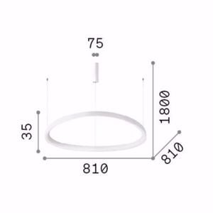 Ideal lux gemini sp d081 bianco dali push lampadario led 3000k 60w