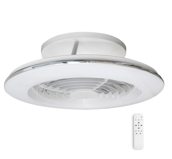 Plafoniera a ventilatore con luce da soffitto bianco moderno silenzioso