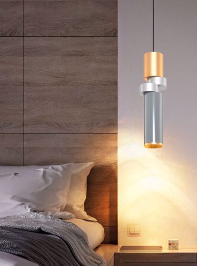 Lampadario per comodino oro argento per camera da letto