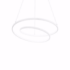 Oz sp d60 bianco ideal lux dali push lampadario dimmerabile moderno led 47w 3000k