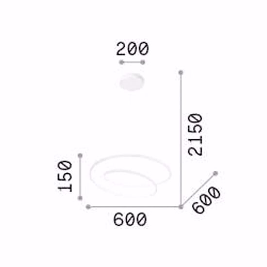 Oz ideal lux bianco sp d60 dali push lampadario led dimmerabile 48w 3000k