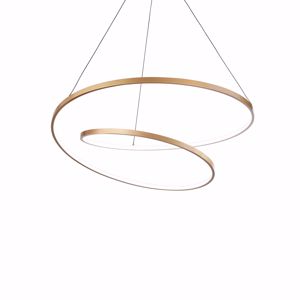 Lampadario oz ottone sp d08 ideal lux dali push led 55w 3000k moderno