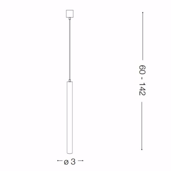 Lampada ultrathin sp led 3000k d040 round dali-push nero ideal lux