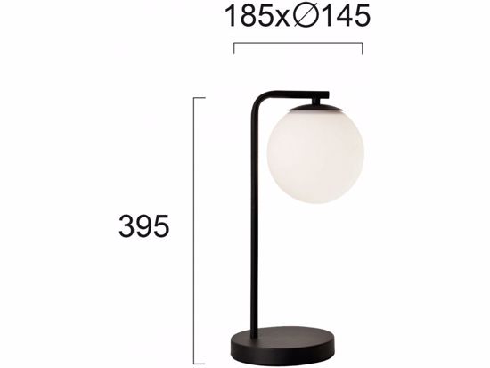 Lampada da comodino moderna nera per camera da letto