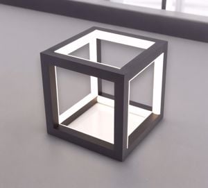 Lampada da comodino moderna cubo nero led 20w 3000k dimmerabile