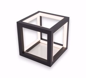 Lampada da comodino moderna cubo nero led 20w 3000k dimmerabile