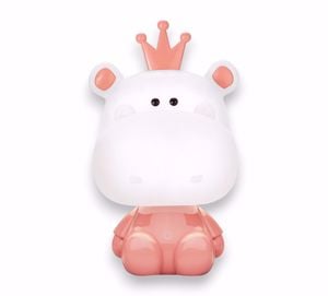 Lampada hippo luce da notte da comodino per cameretta bambina led 4000k