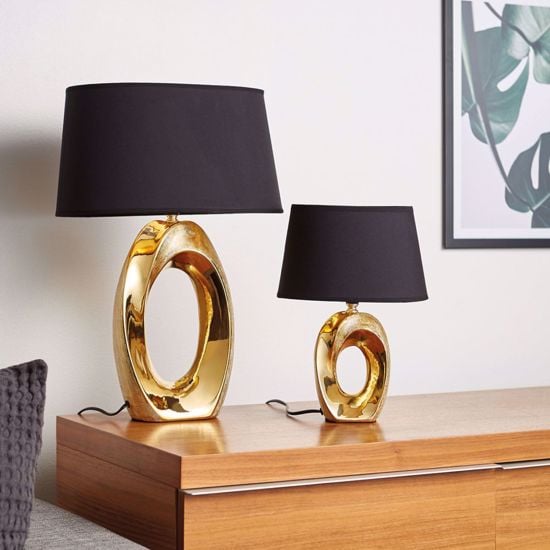 Abatjour lampada di ceramica da comodino oro per camera da letto