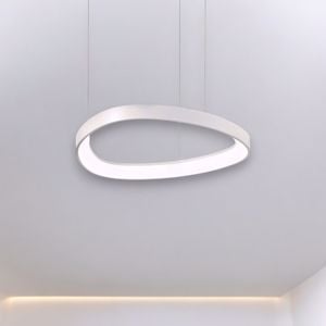 Gemini sp d042 ideal lux lampadario design bianco led 38w 3000k per soggiorno