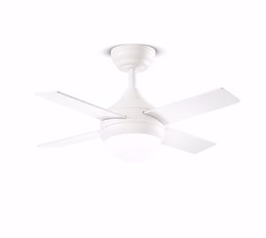 Ventilatore da soffitto 4 pale bianco per cucina con led e telcomando incluso