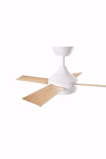 Ventilatore da soffitto 4 pale bianco per cucina con led e telcomando incluso