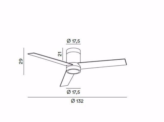 Ventilatore moderno da soffitto con luce led dimmerabile 3 velocita