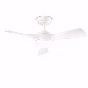 Ventilatore da soffitto bianco motore silenzioso con luce led 18w dimmerabile