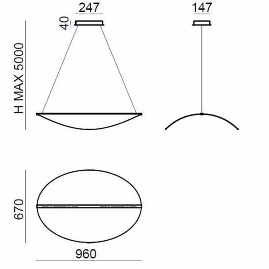 Diphy stilnovo lampadario moderno led dimmerabile dali 3000k design