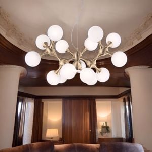 Nodi sp15 ottone ideal lux lampadario design per soggiorno moderno