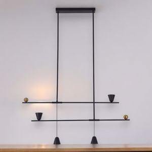 Lampadario led moderno per soggiorno 25w 3000k nero oro