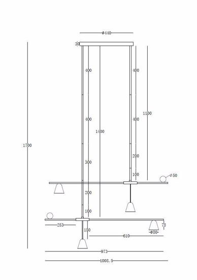 Lampadario led moderno per soggiorno 25w 3000k nero oro