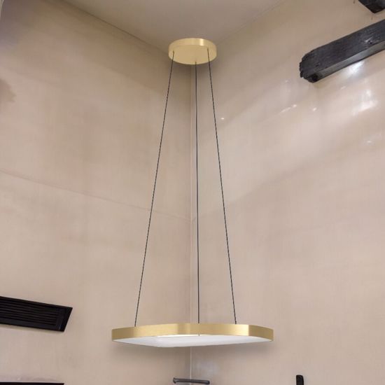 Lampadario moderno oro led 3000k dimmerabile per soggiorno