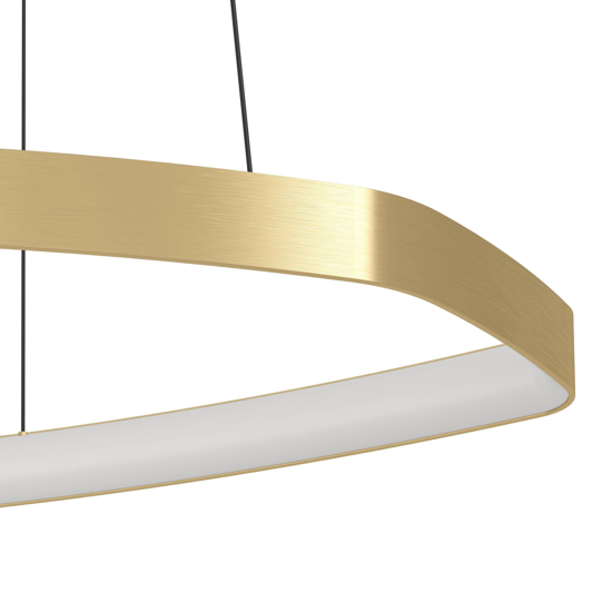 Lampadario moderno oro led 3000k dimmerabile per soggiorno