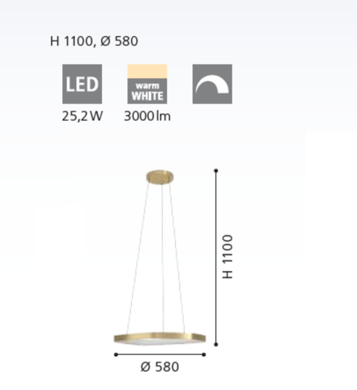 Lampadario moderno oro led 3000k dimmerabile per soggiorno