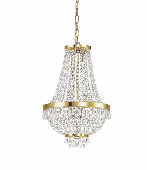 Ideal lux lampadario classico caesar sp6 metallo oro cristalli