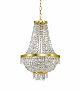 Caesar sp9 ideal lux lampadario classico cristalli pendenti a goccia metallo oro