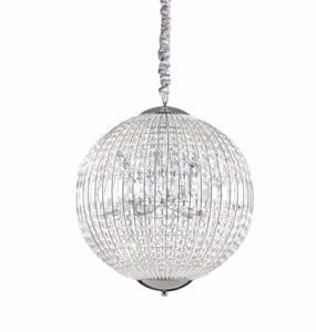 Luxor sp8 ideal lux lampadario sfera cristalli contemporaneo elegante