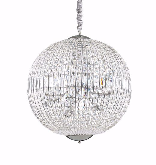 Luxor sp12 ideal lux lampadario sferico classico con cristalli