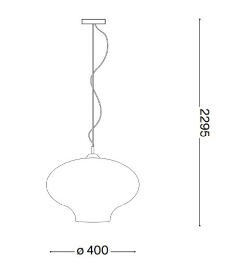 Bistro&apos; sp1 round ideal lux lampada vintage vetro grigio fumo