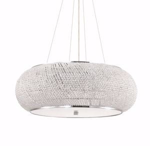 Pasha sp14 ideal lux lampadario classico cristalli cromo